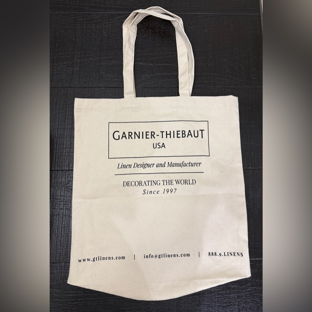 Cream Linen Tote Bag